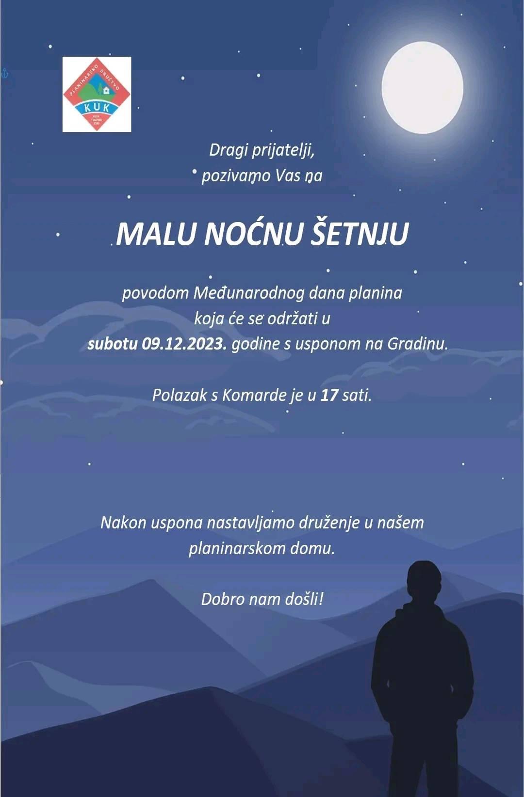 PD Kuk organizira malu noćnu šetnju 