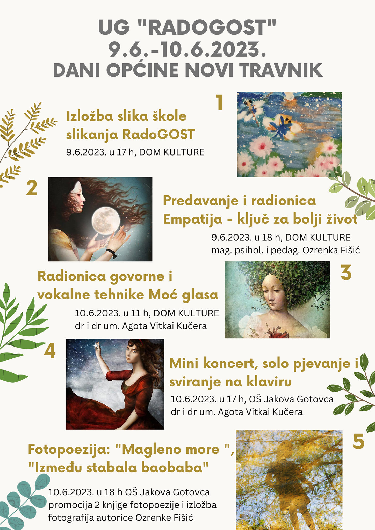 Izložba slika škole slikanja RadoGOST pomjerena za petak