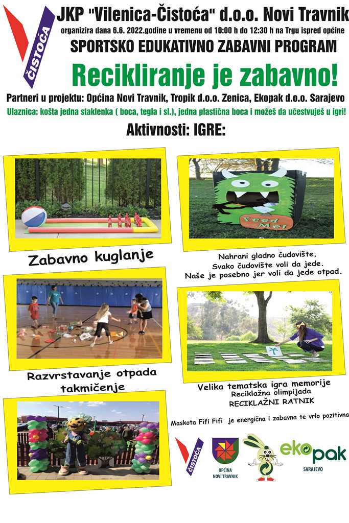 Zabavno edukativni program "Recikliranje je zabavno"